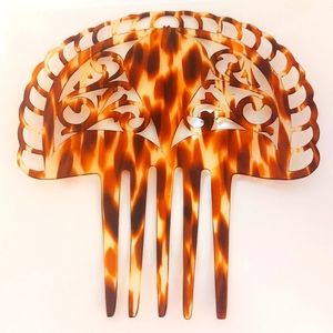 Victorian Mantilla Tortise Shell Celluloid Hair Comb